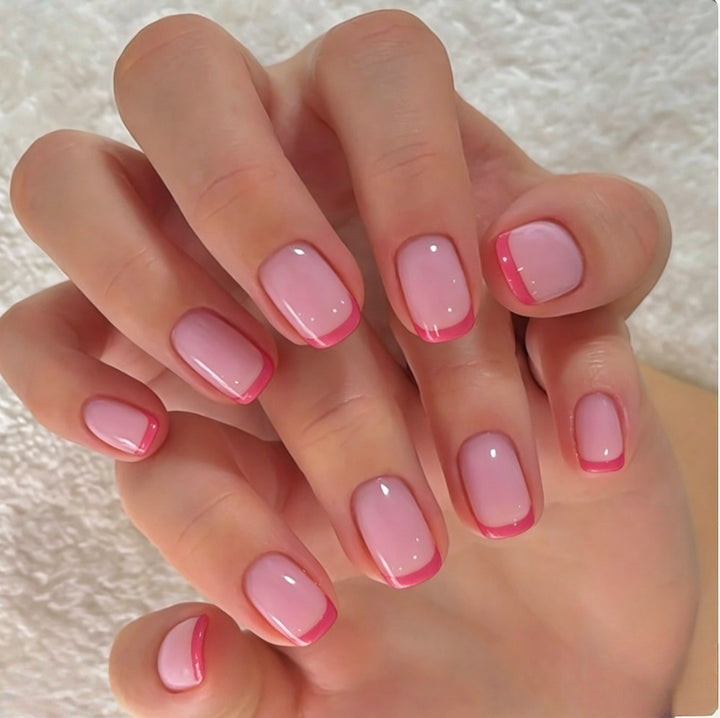 Chic French Tip Acrylic Press-On Nails Kalsten