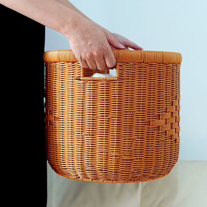 Stylish Round Woven Storage Basket Kalsten