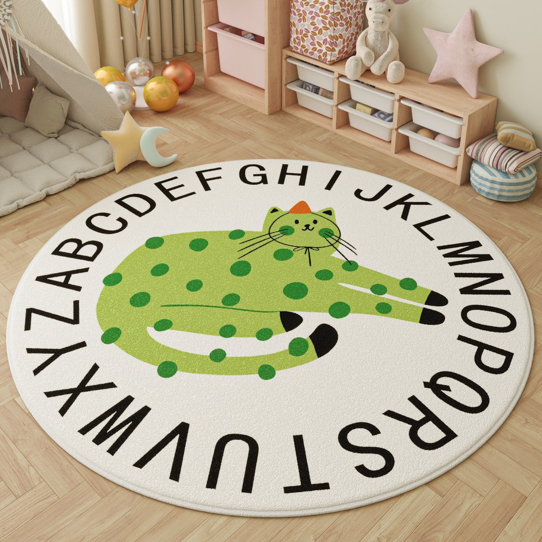 Playful Inspirational Round Area Rug Kalsten