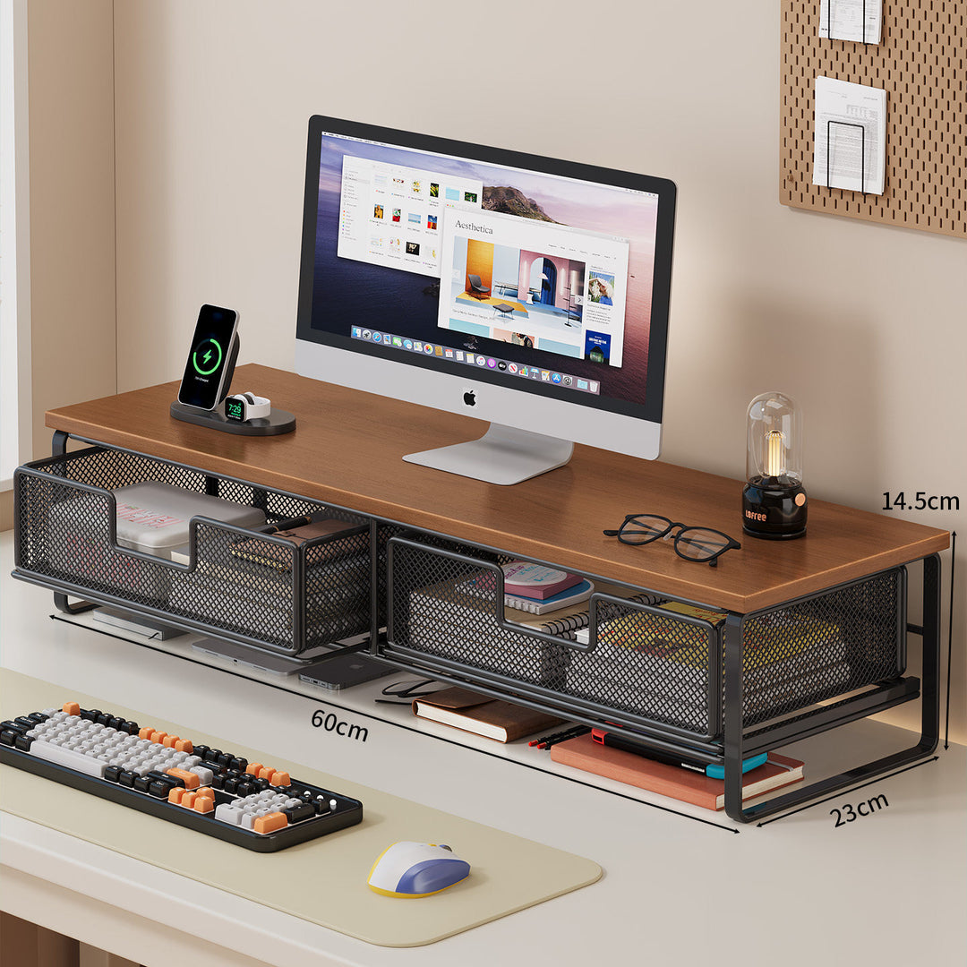 Multi-Functional Desk Organizer with Mesh Storage Bins Kalsten