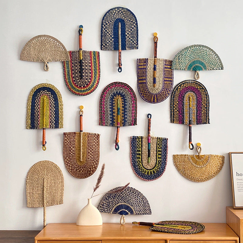 Ladies hand-woven fan made of natural material Kalsten