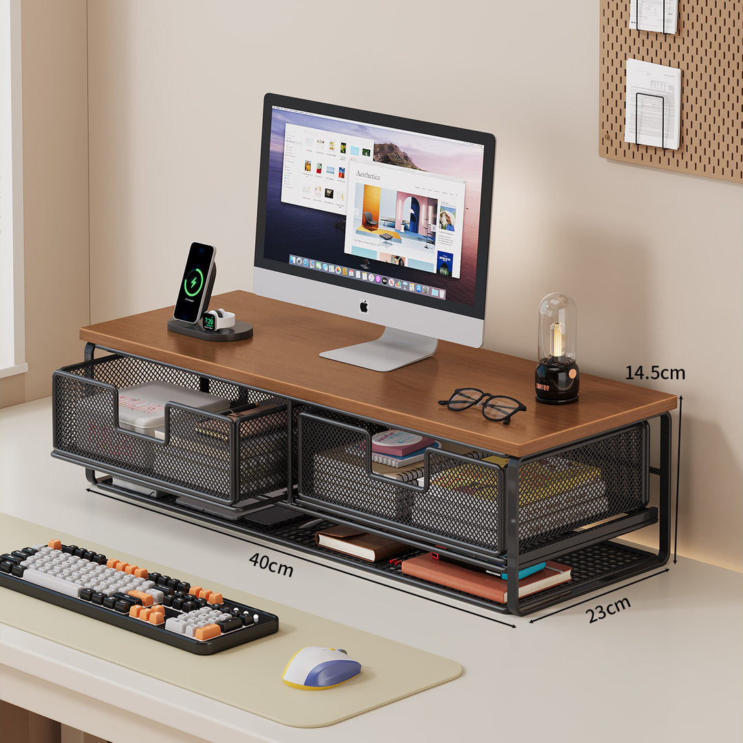 Multi-Functional Desk Organizer with Mesh Storage Bins Kalsten