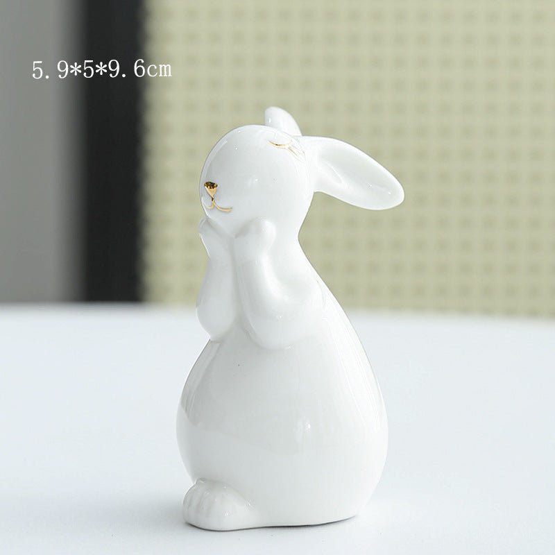 Decorative Ceramic Bunny Figurine Kalsten