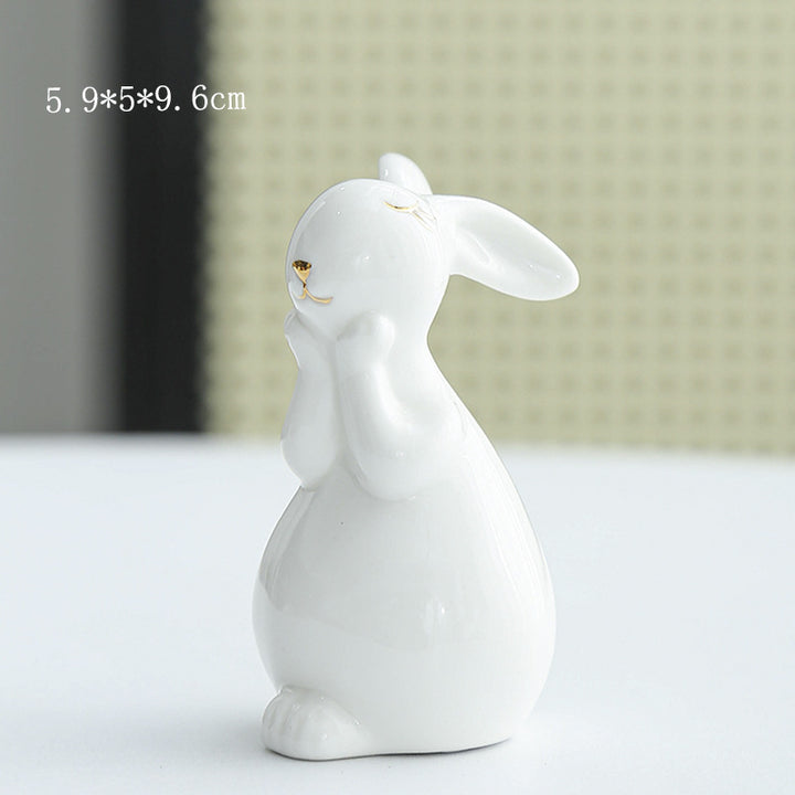 Decorative Ceramic Bunny Figurine Kalsten
