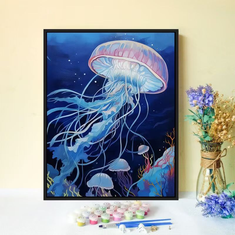 Jellyfish-Inspired Canvas Wall Art Kalsten