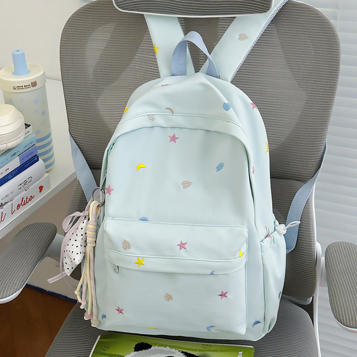 Embroidered Moon and Star Backpack Kalsten