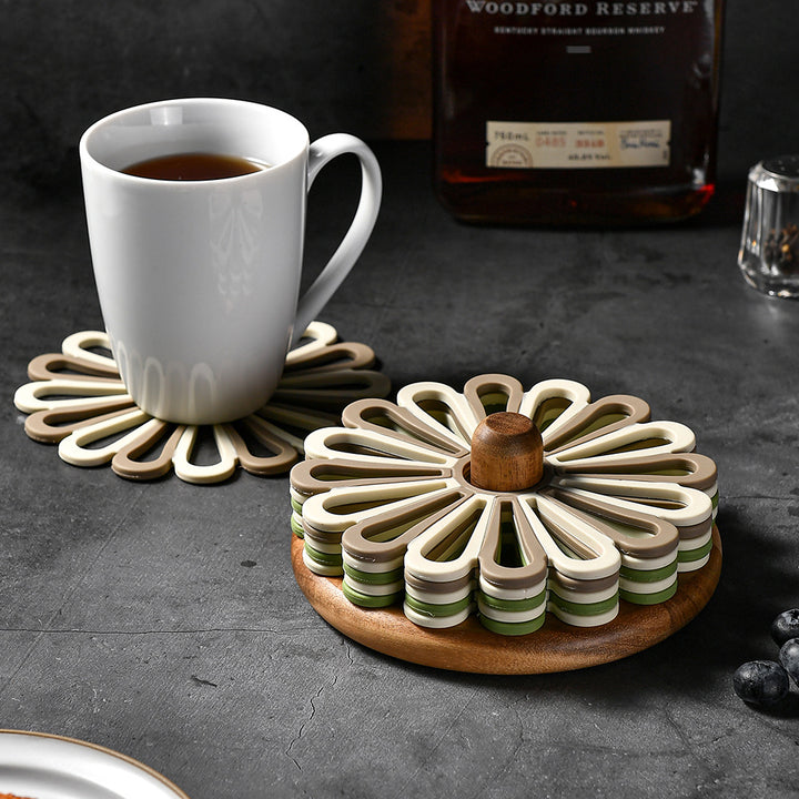 Elegant Silicone Coasters in Floral Design Kalsten