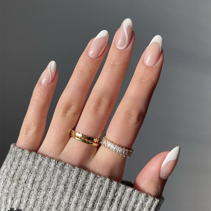 Artistic Swirl-Designed Press-On Nails Kalsten