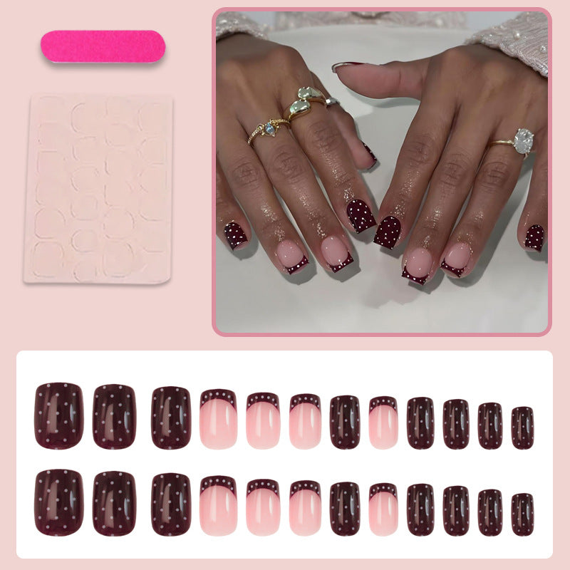 Art nail set with elegant French tips and playful accents Kalsten