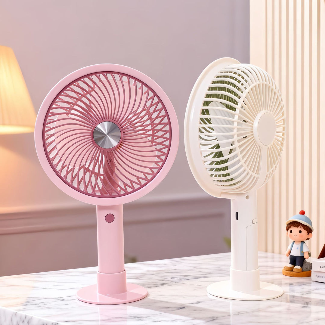 Women Portable Table Fan with Adjustable Tilt and USB Charging Function Kalsten