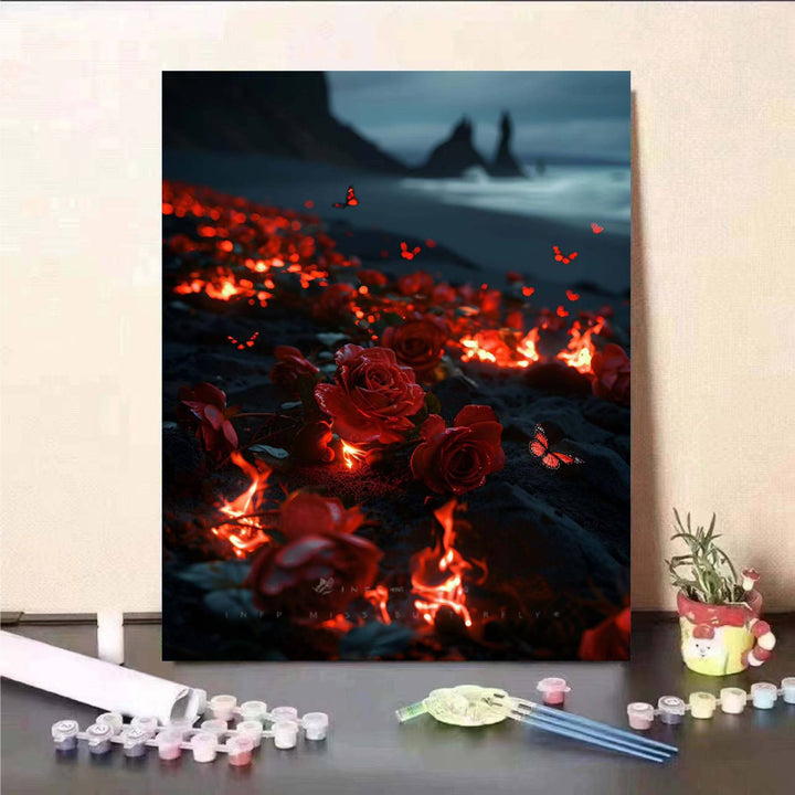 Floral Fantasy Paint by Numbers Wall Art Kalsten
