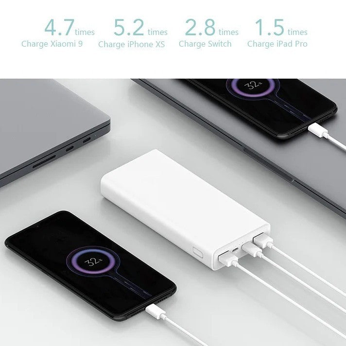 High-capacity portable power bank with dual USB-A outputs and USB-C input/output Kalsten