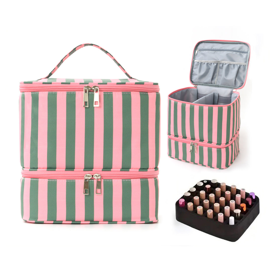 Cosmetic organizer with multiple compartments and removable interior Kalsten