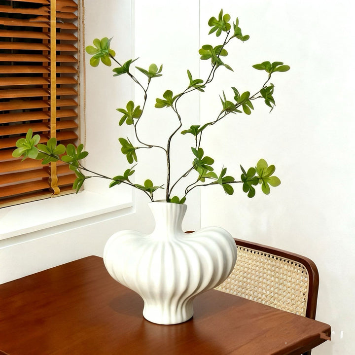 Decorative Sculpted Vase for Home Decor Display