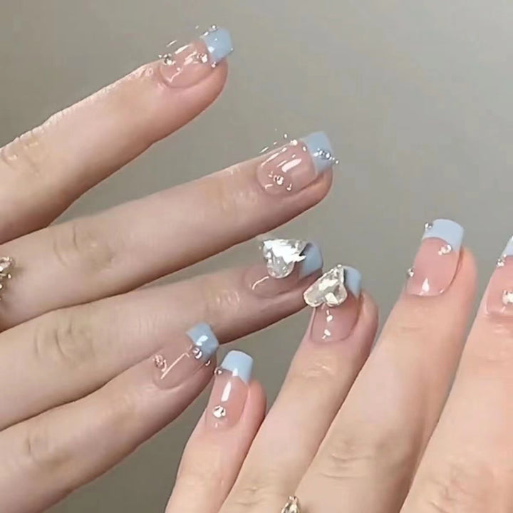Heart-Shaped Decorative Press-On Nails