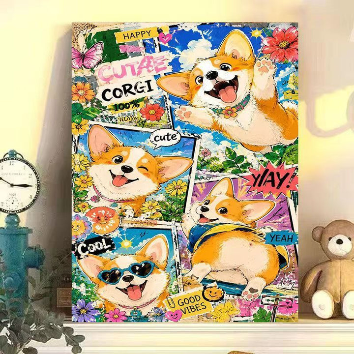 Playful Cat-Themed Wall Art Print Kalsten