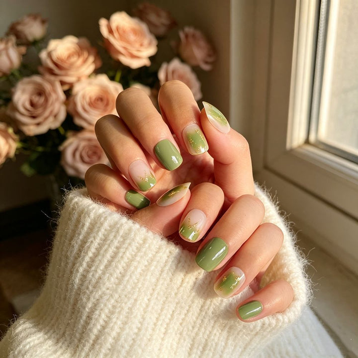 Geometric Pattern Press-On Nail Set