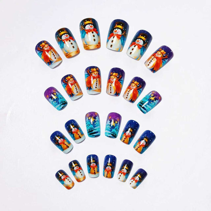 Holiday Themed Snowman Nail Art Kalsten