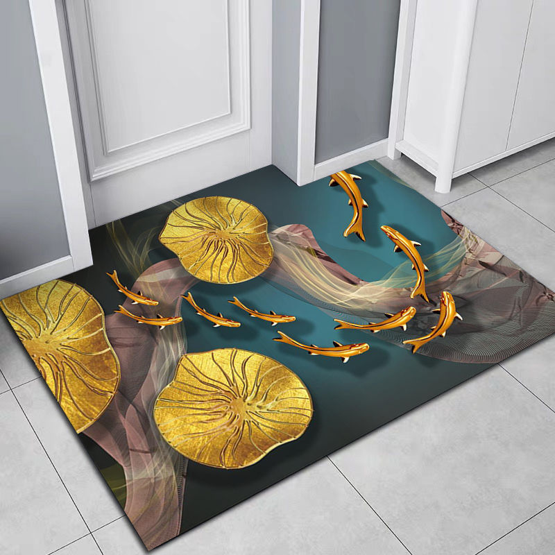 Artistic Fish-Themed Entry Mat