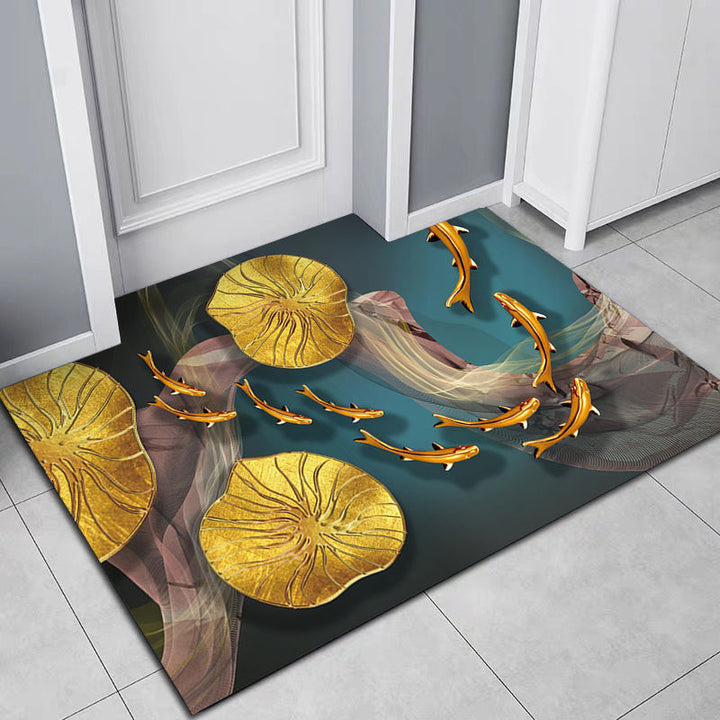 Artistic Fish-Themed Entry Mat