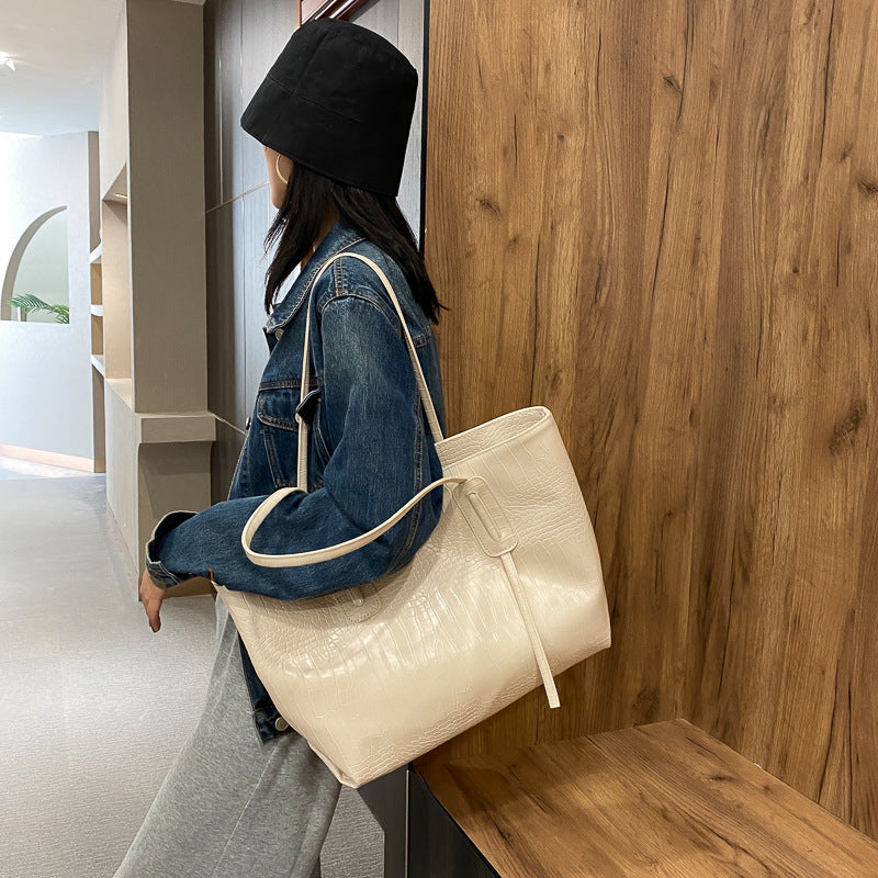 Crocodile Patterned Tote Bag