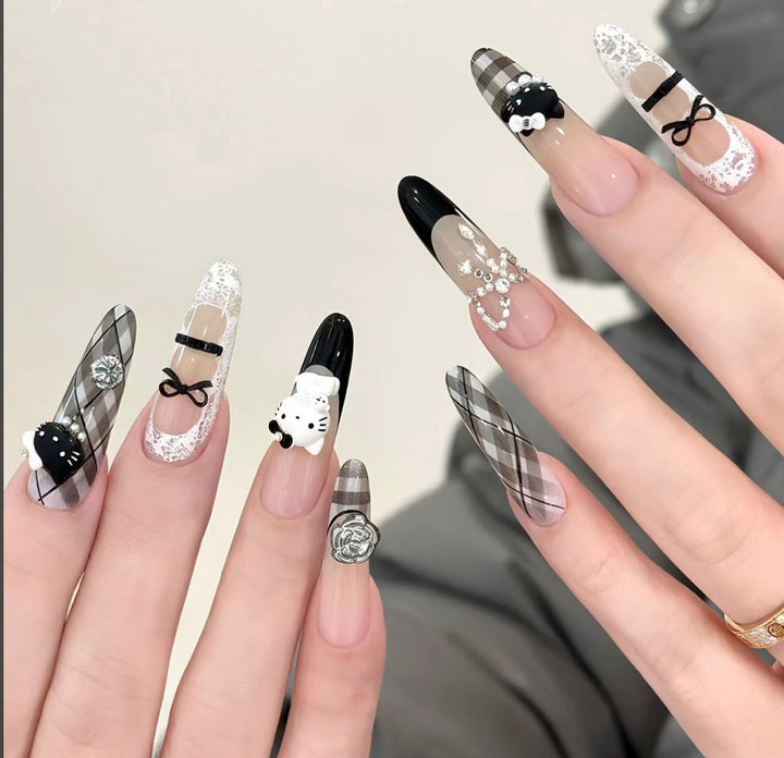 Ombre Long-Stiletto Press-On Nails Set Kalsten
