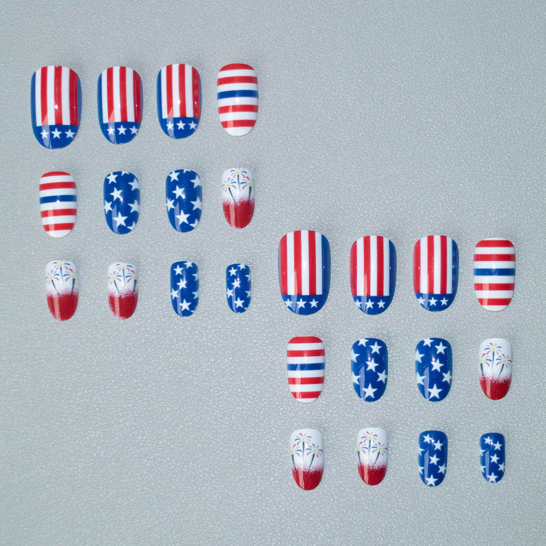 Patriotic Themed Nail Art