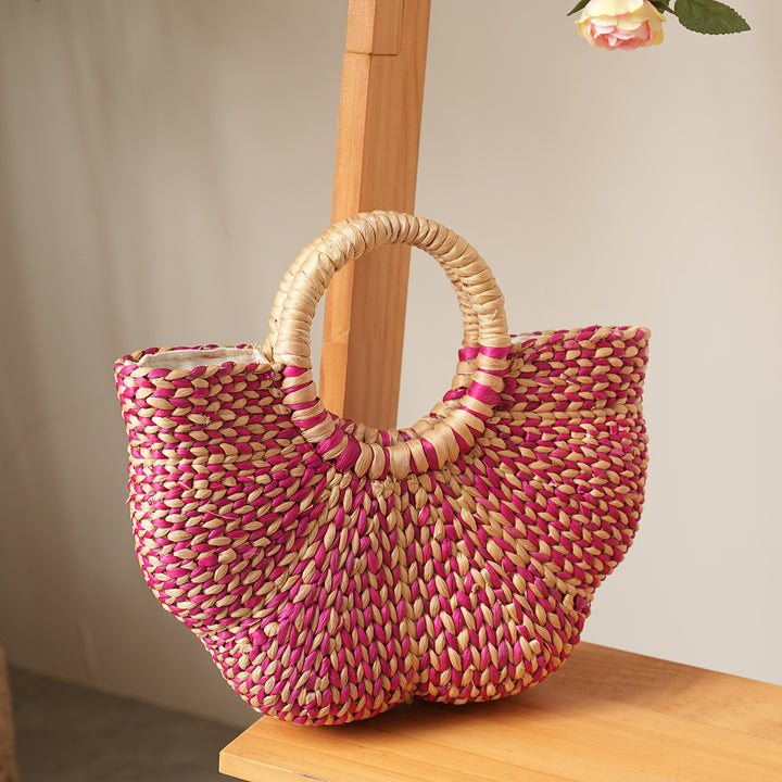 Handmade beach bag made of braided seagrass Kalsten