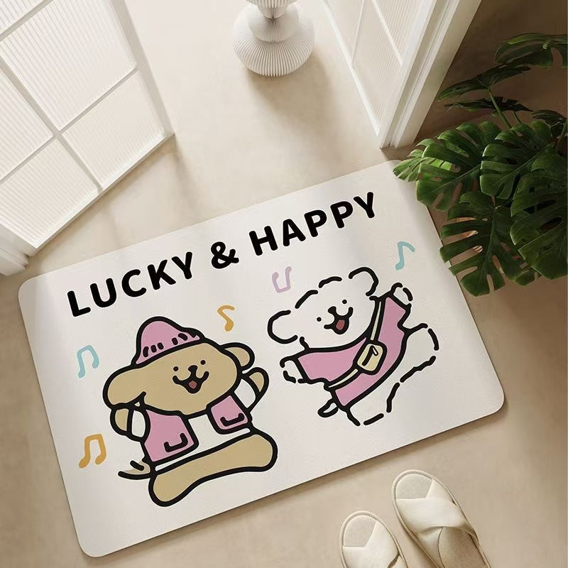 Cute Cartoon Dog-Themed Entry Mat