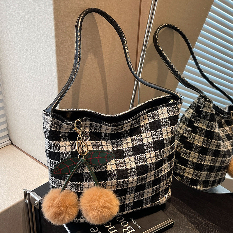 Classic Checkered Shoulder Bag