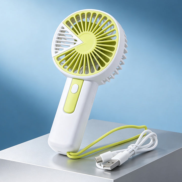 Women's Portable Mini Fan with USB Charging Function and Ergonomic Handle Kalsten