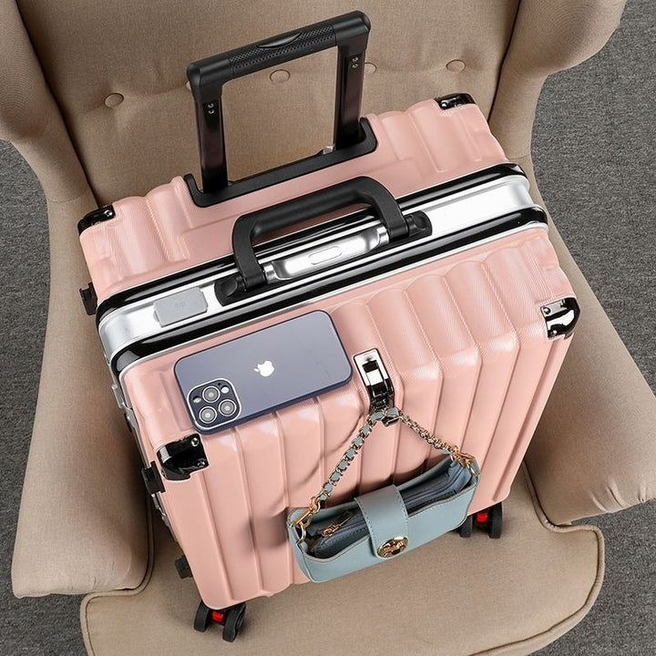 Hard Shell Trolley With Integrated Usb Charging Port And Multifunctional Storage Kalsten