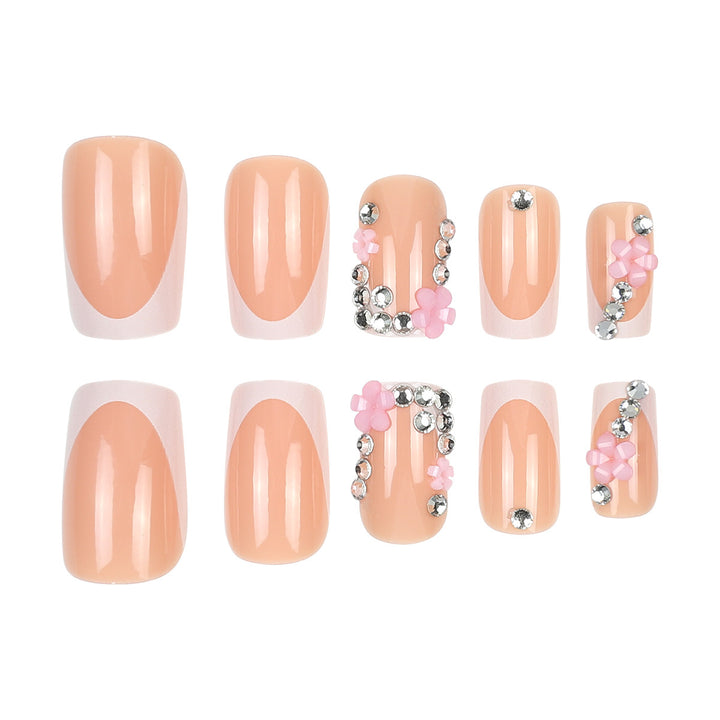Decorative Floral Press-On Nail Set Kalsten