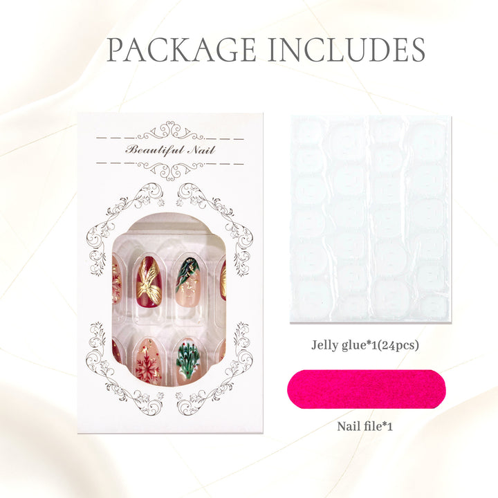 Decorative Holiday Press-On Nail Set