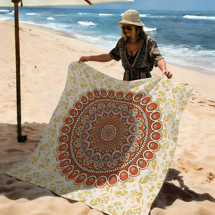 Mandala Design Beach Mat Kalsten