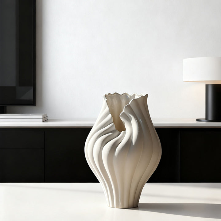 Elegant Textured Ceramic Vase
