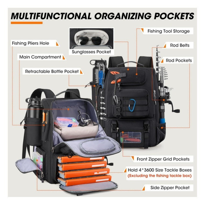 Multi-Functional Outdoor Fishing Backpack Kalsten