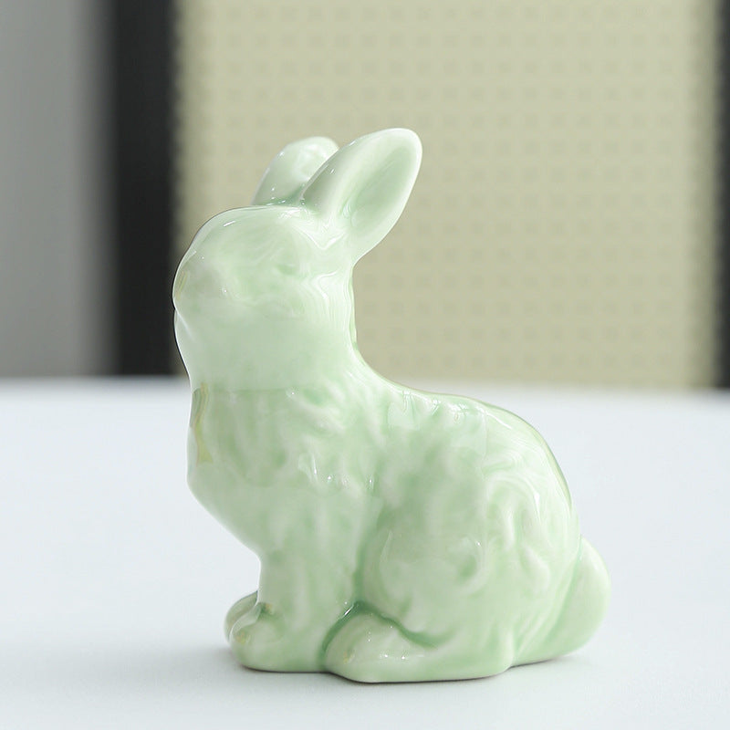Whimsical Ceramic Rabbit Sculpture Kalsten