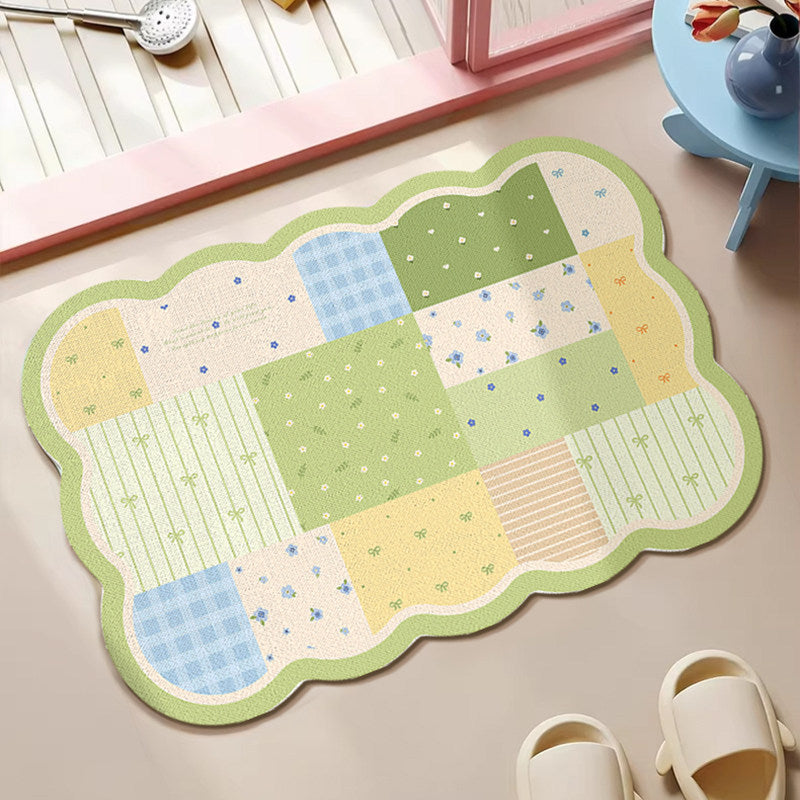 Decorative Cat Themed Bath Mat for Bathrooms