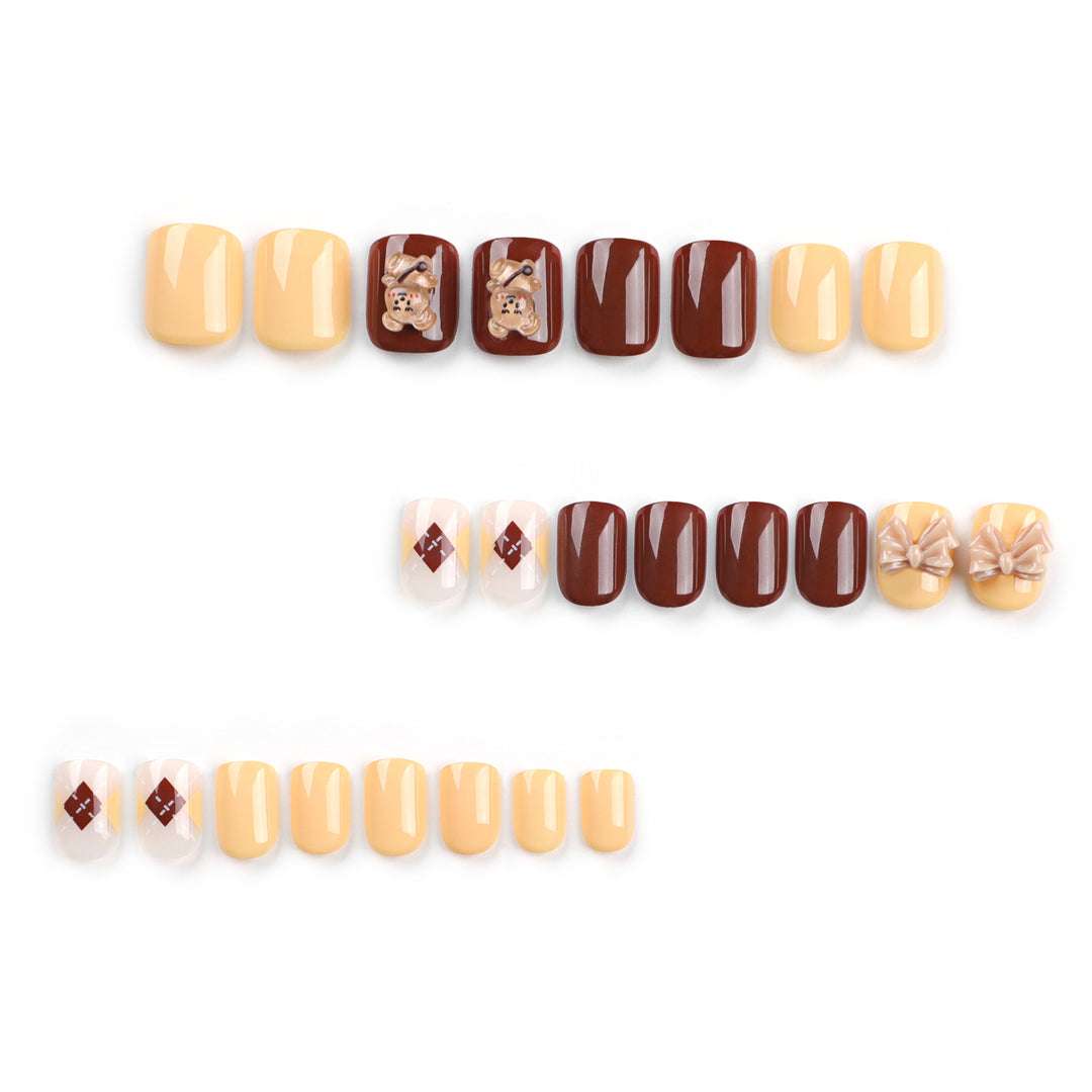 Artful nail extensions in modern design with flower accents Kalsten