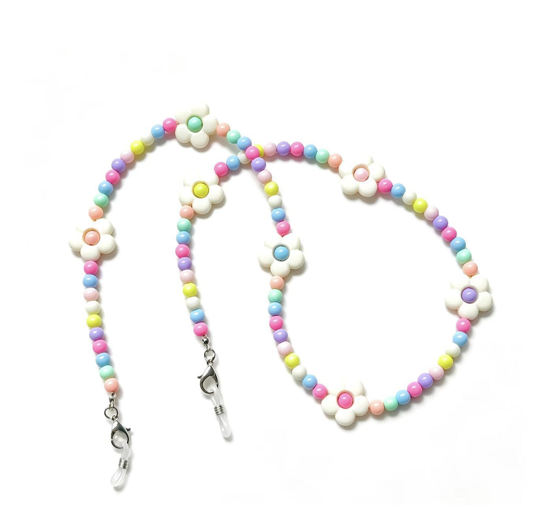Playful glasses holder chain with floral patterns Kalsten