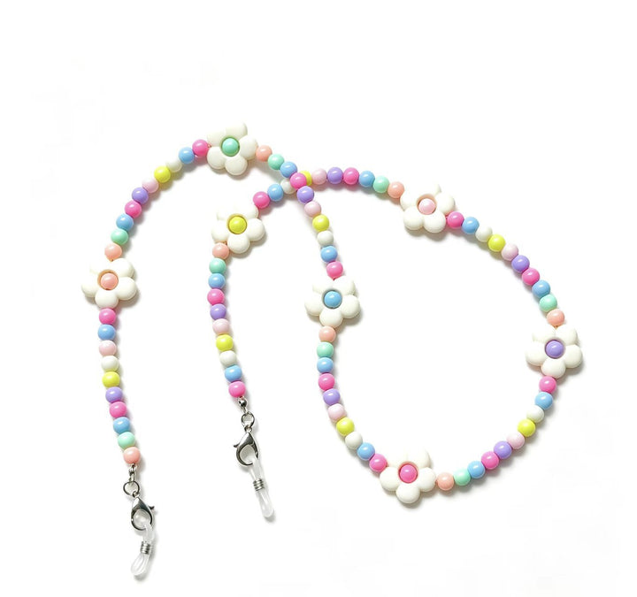 Playful glasses holder chain with floral patterns Kalsten