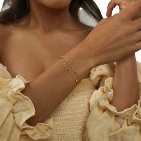 Delicate Silver Chain Bracelet Kalsten
