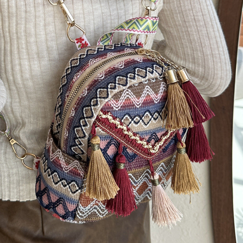 Embroidered Mini Sling Bag