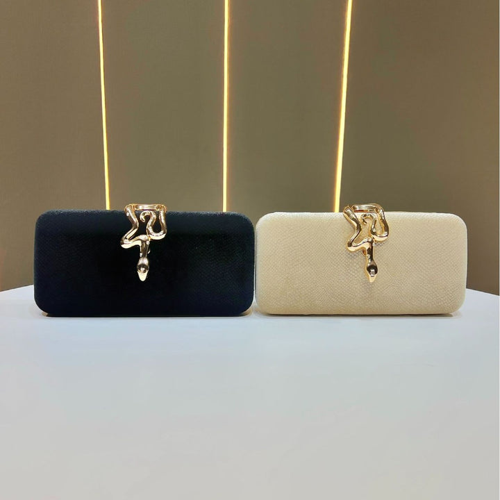 Elegant Snake-Design Evening Clutch