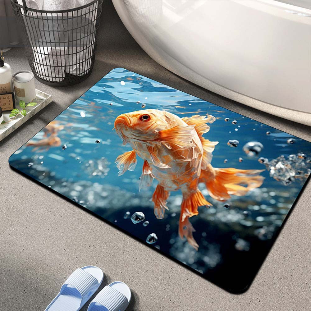 Floral Design Bath Mat