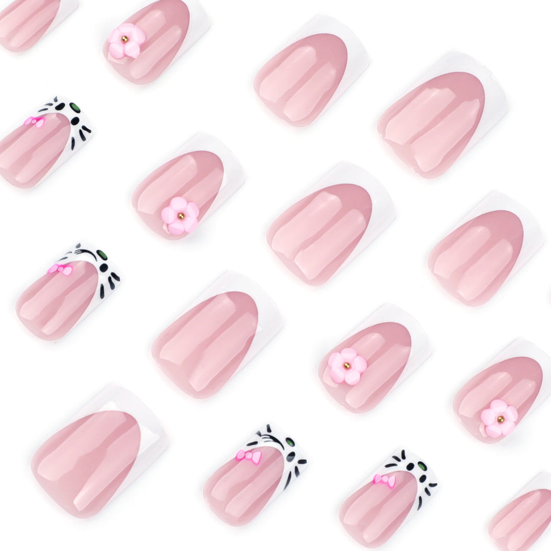 Artful Nail Art with Floral and Detail Decoration Kalsten