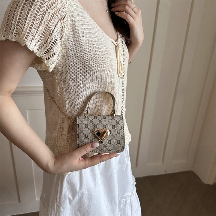 Elegant Heart-Embellished Handbag