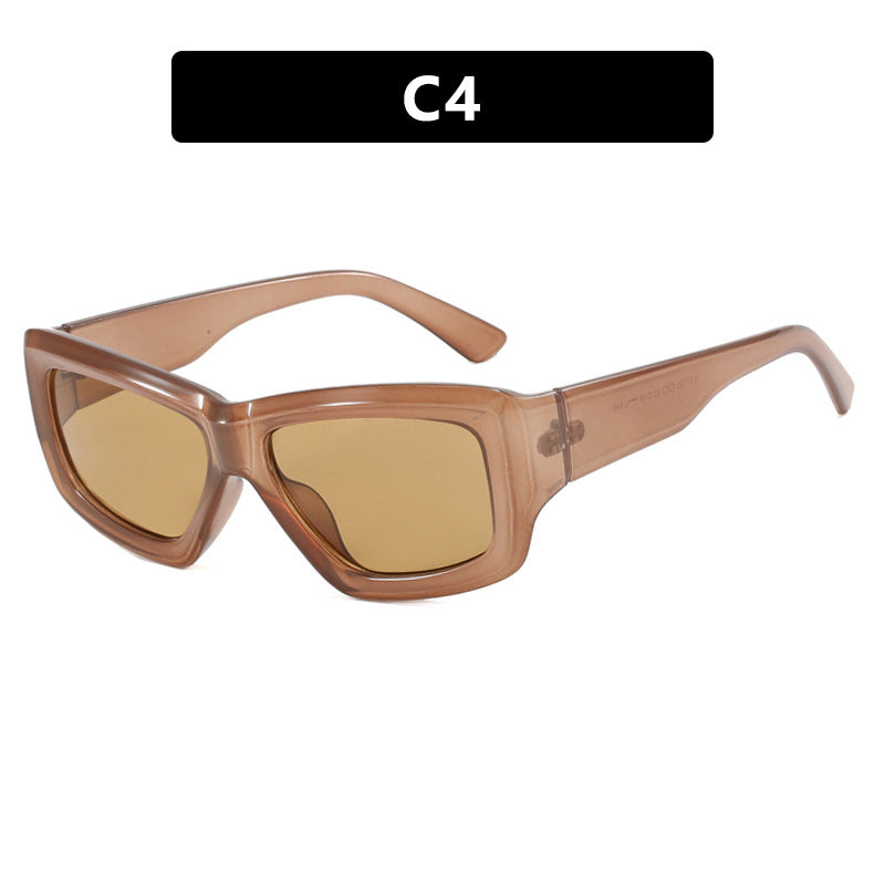 Women trendy square sunglasses with transparent frame and comfortable lenses Kalsten