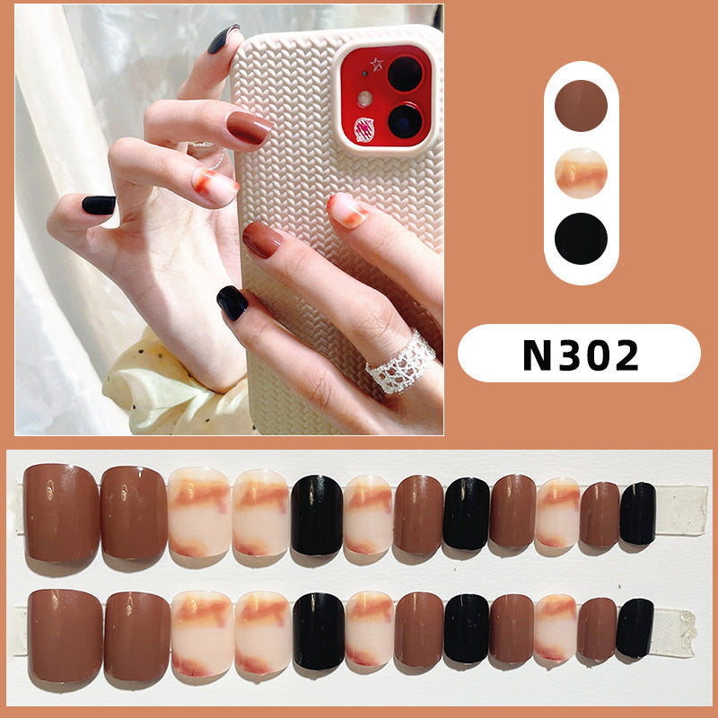 Floral Pattern Press-On Nail Set